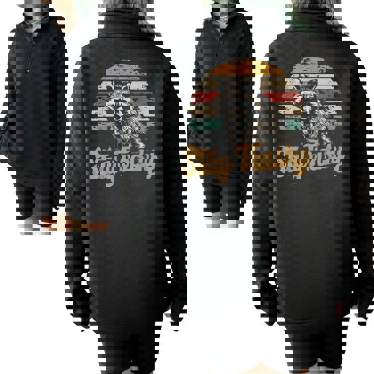 Stay Trashy Meme Sweatshirt - Fun Opossum & Raccoon Design
