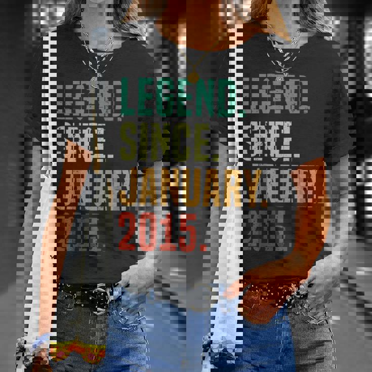 10 Years Old Legend Since January 2015 10Th Birthday T-Shirt Gifts for Her