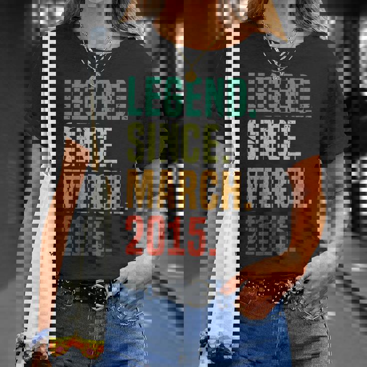 10 Years Old Legend Since March 2015 10Th Birthday T-Shirt Gifts for Her