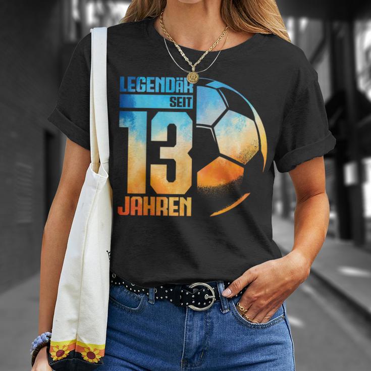 13Th Birthday Decoration Football Player 13 Years Boy Nager T-Shirt Geschenke für Sie