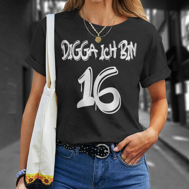 16Th Birthday Idea Digga I'm 16 T-Shirt Geschenke für Sie