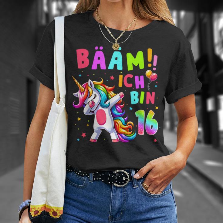 16Th Birthday Girl 16 Years Dancing Unicorn T-Shirt Geschenke für Sie