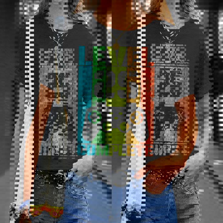 25 Geburtstag Geschenk Mann Gamer Level Complete 25 Jahre T-Shirt Geschenke für Sie