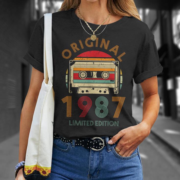 37Th Birthday Original Womenintageintage 1987 T-Shirt Geschenke für Sie