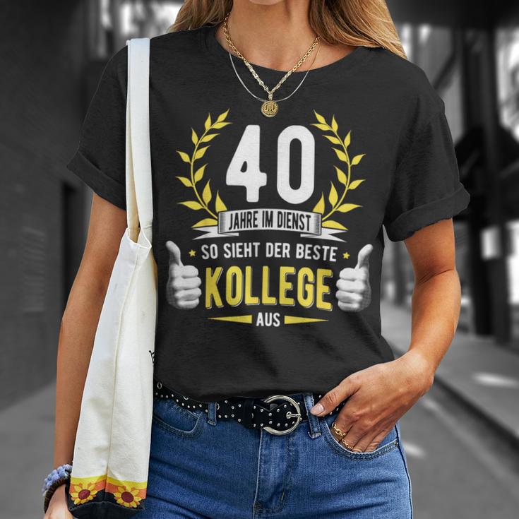 40 Jahre Dienst College Service Anniversary Company Anniversary Decorative T-Shirt Geschenke für Sie