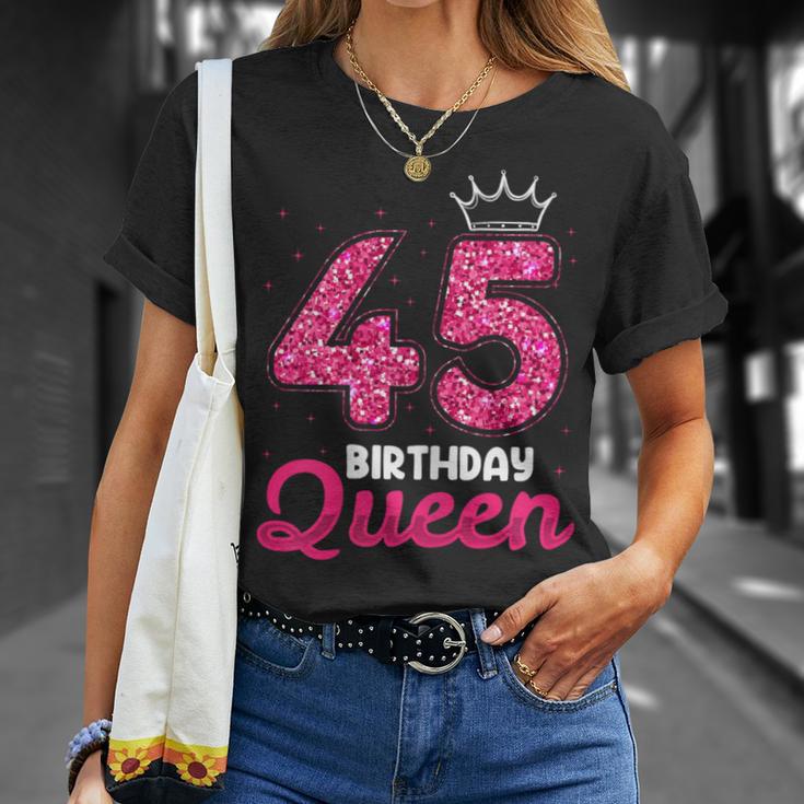 45 Geburtstag Süßes Krone Queen Für Frau 45 Jahre T-Shirt Geschenke für Sie