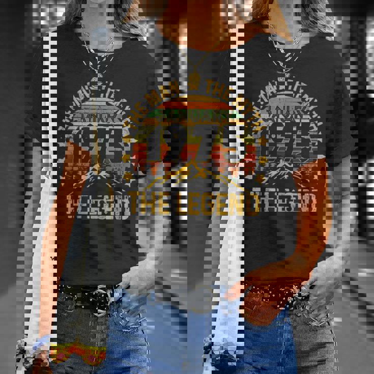 46 Years Old Birthday The Man Myth Legend January 1975 T-Shirt Gifts for Her