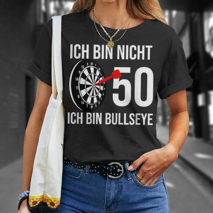 50 Geburtstag Dart Ich Bin Nicht 50 Ich Bin Bullseye T-Shirt Geschenke für Sie