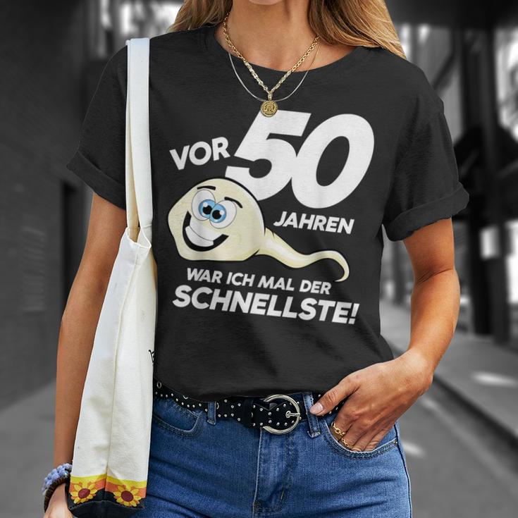 50Th Birthday 50 Years Ago Was Ich Mal Der Fastest T-Shirt Geschenke für Sie