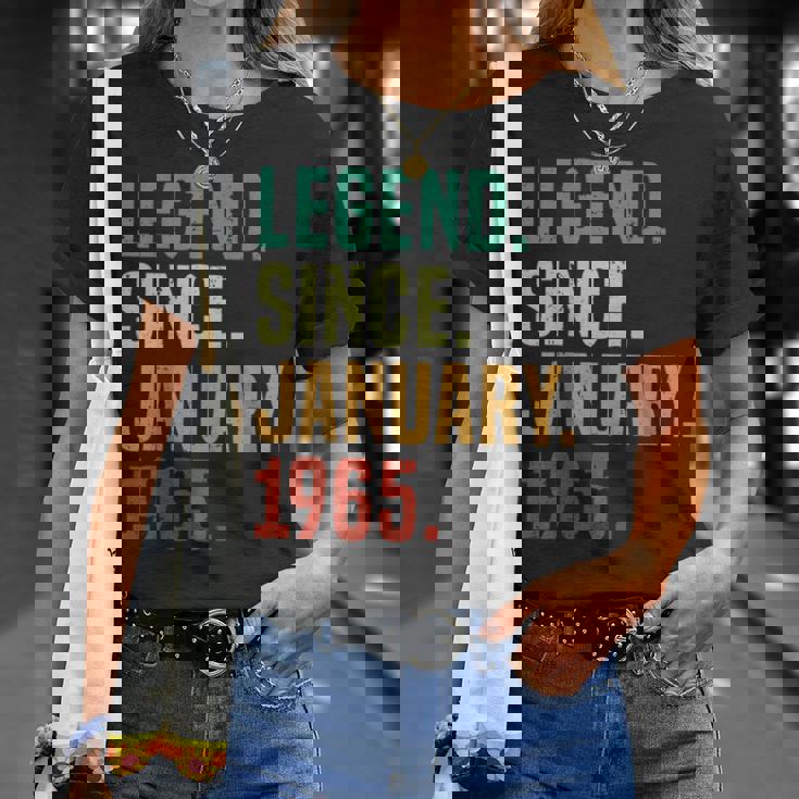 60 Years Old Legend Since January 1965 60Th Birthday T-Shirt Gifts for Her