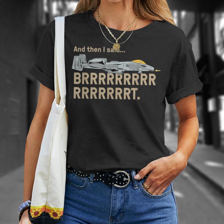 A10 Thunderbolt Warthog Brrrrt Attack Jet T-Shirt Geschenke für Sie