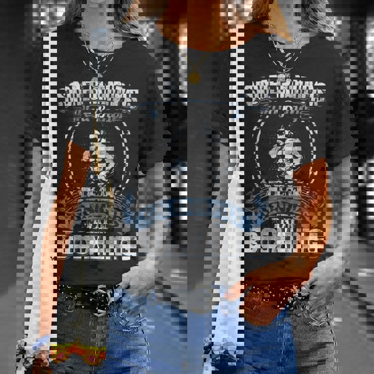 Algunos Abuelos Jugar Bingo Real Grandpas Jugar Boxeo Camiseta unisex Regalos para ella