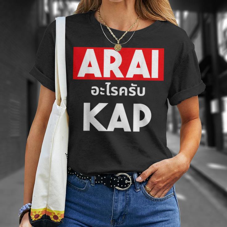 Arai Cape Thai Script Saying Thailand T-Shirt Geschenke für Sie