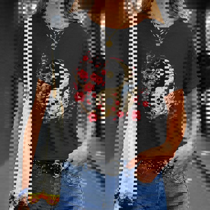 Arbre Sakura Style Yin Yang En Esthétique Sakura Ying Yang T-Shirt Cadeaux pour elle