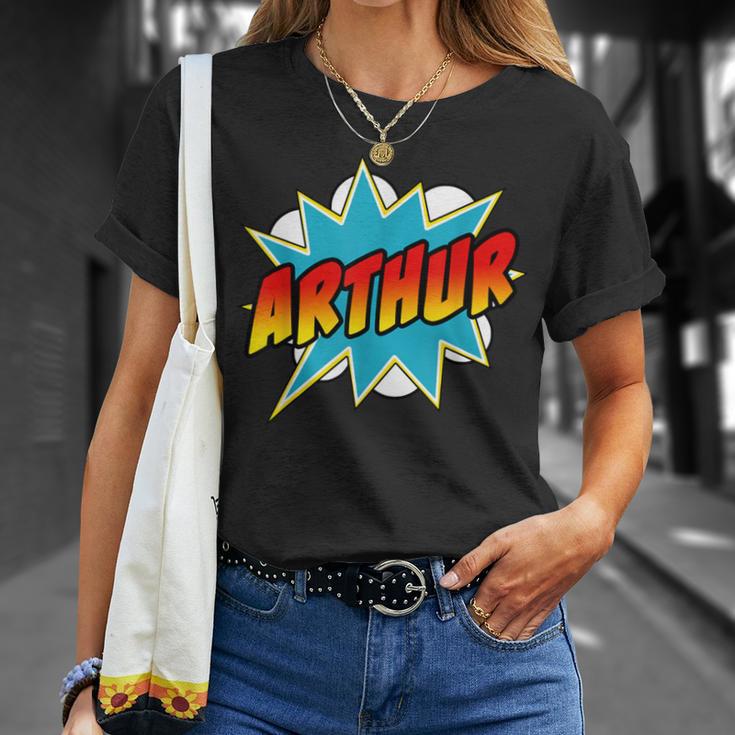 Arthur Name Comic Book Superheroes For Boys T-Shirt Geschenke für Sie