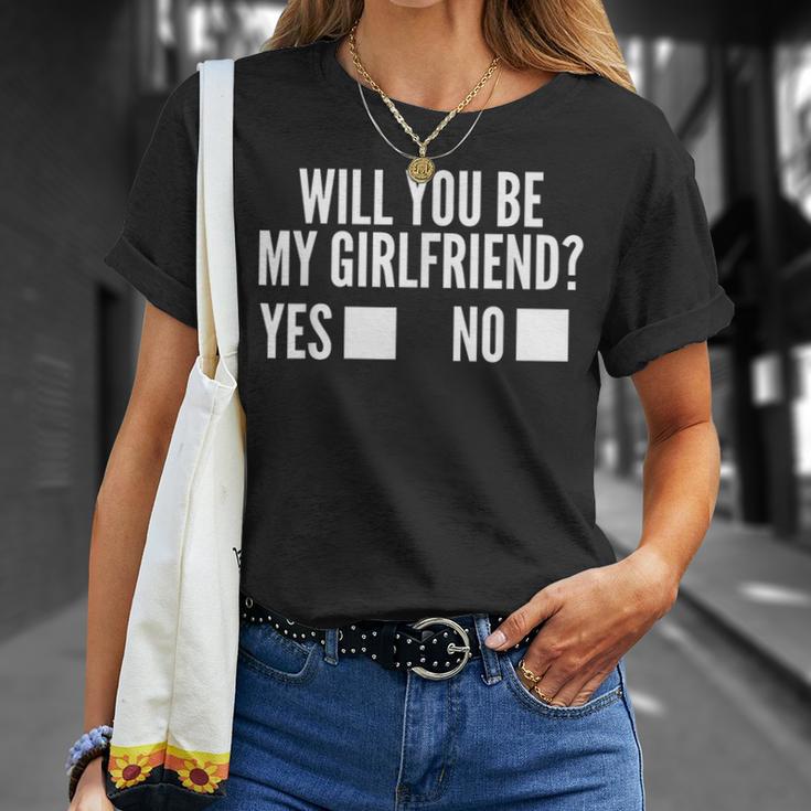 Ask Her Will You Be My Girlfriend Cutealentine's Day T-Shirt Geschenke für Sie