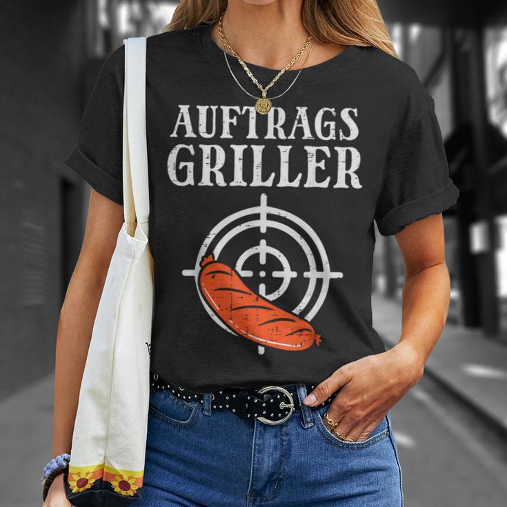 Auftrags Griller Wurst Grill Bbq Grill Master T-Shirt Geschenke für Sie