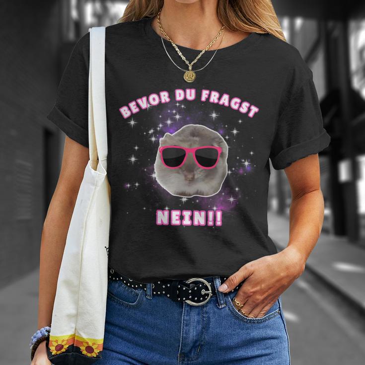 Bevor Du Fragst Nein Hamsti Schlafi Schlafi T-Shirt Geschenke für Sie