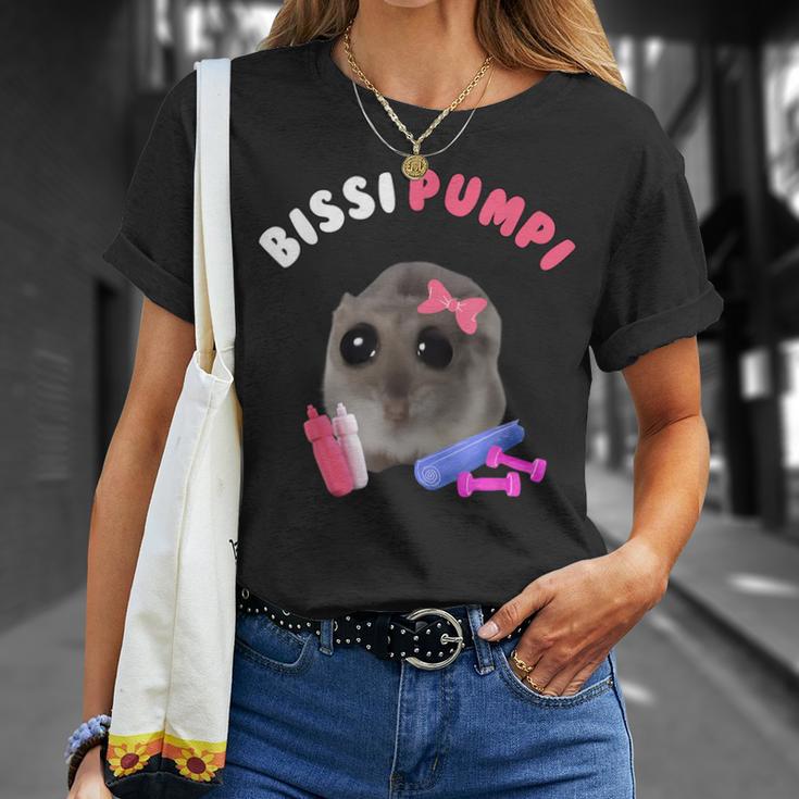 Bissi Pumpi Sad Hamster Cute Hamstie Memes Hamster T-Shirt Geschenke für Sie