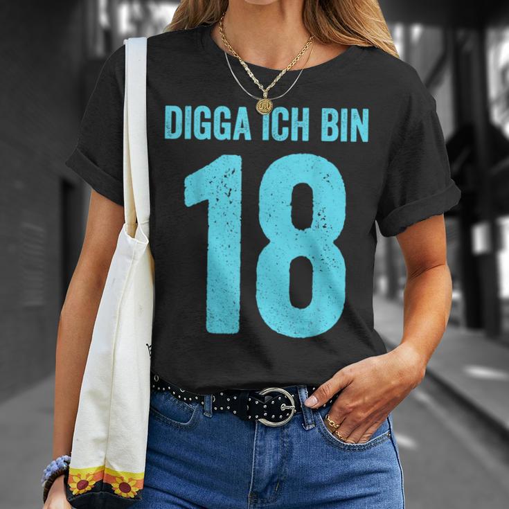 Blue Digga Ich Bin 18 Jahre Junge 18Th Birthday T-Shirt Geschenke für Sie