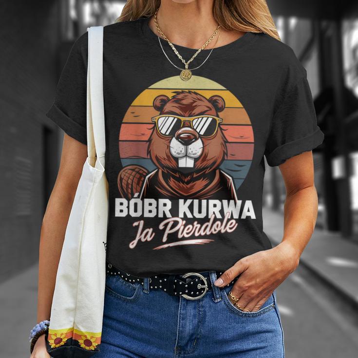 Bober Kurwa Meme Poland Beaver Costume Yes Pierdole Bóbr T-Shirt Geschenke für Sie