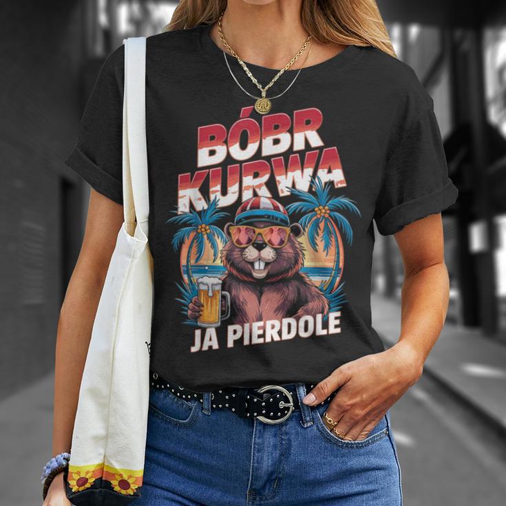 Bober Kurwa Meme Poland Beaver Costume Yes Pierdole Bóbr Kurwa T-Shirt Geschenke für Sie