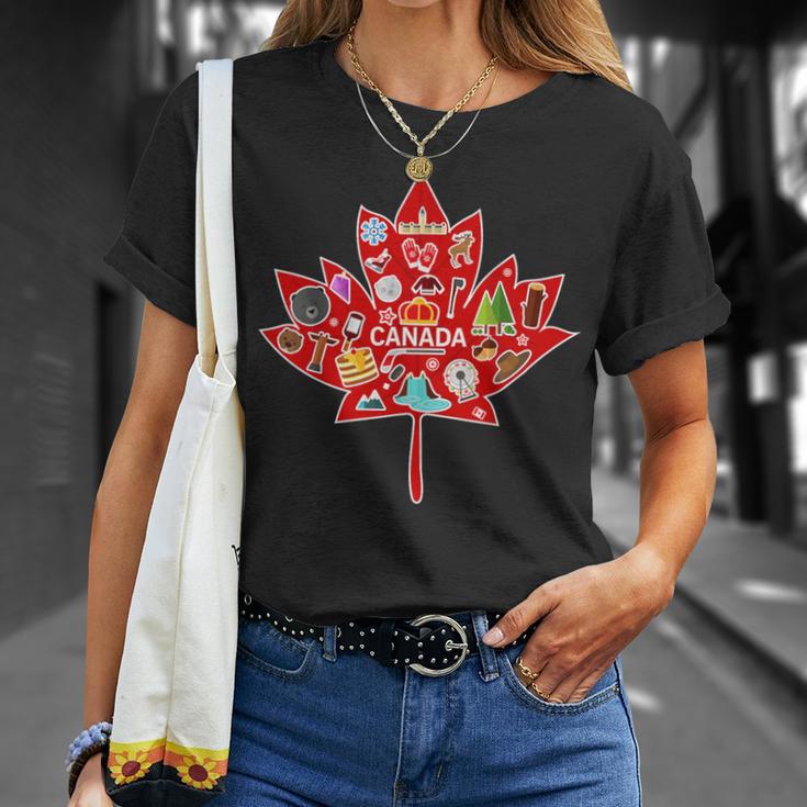 Canada Maple Travel Canadian Elements T-Shirt Geschenke für Sie