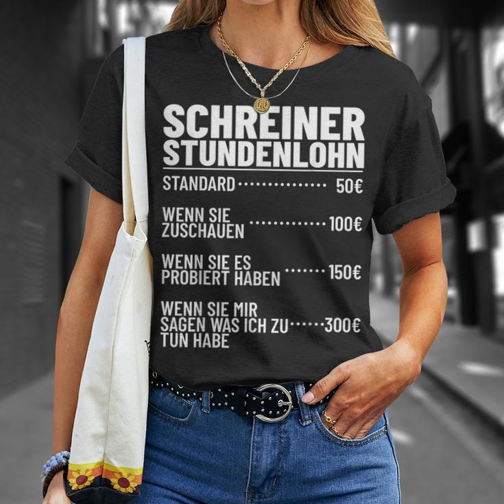 Carpentermeister Wood Mechanic Carpenters Hourly Wage T-Shirt Geschenke für Sie