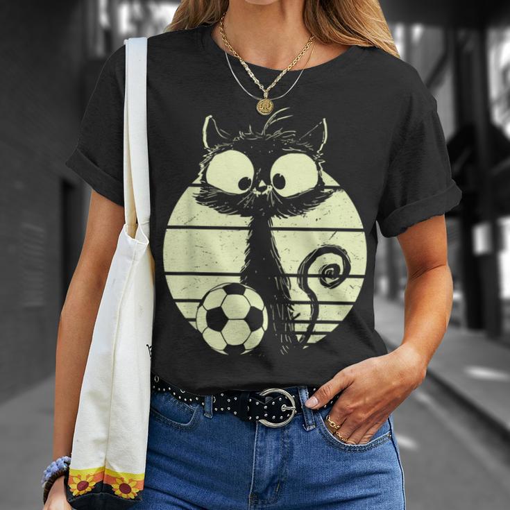 Cat Footballer Cats Cute Cat T-Shirt Geschenke für Sie