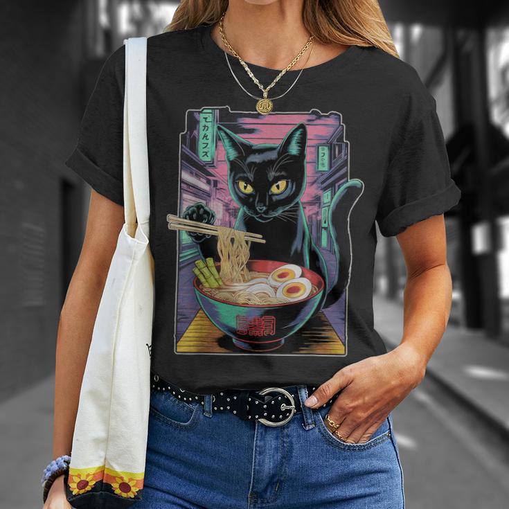 Cat Ramen Anime Manga Kawaii Otaku Fashion Cat Streetwear T-Shirt Geschenke für Sie