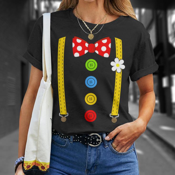 Clown Costume Braces Fancy Dress Carnival T-Shirt Geschenke für Sie