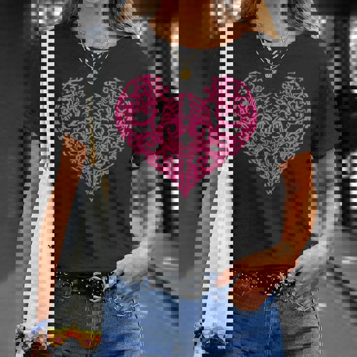 Cœur Tourbillon Rose T-Shirt Cadeaux pour elle