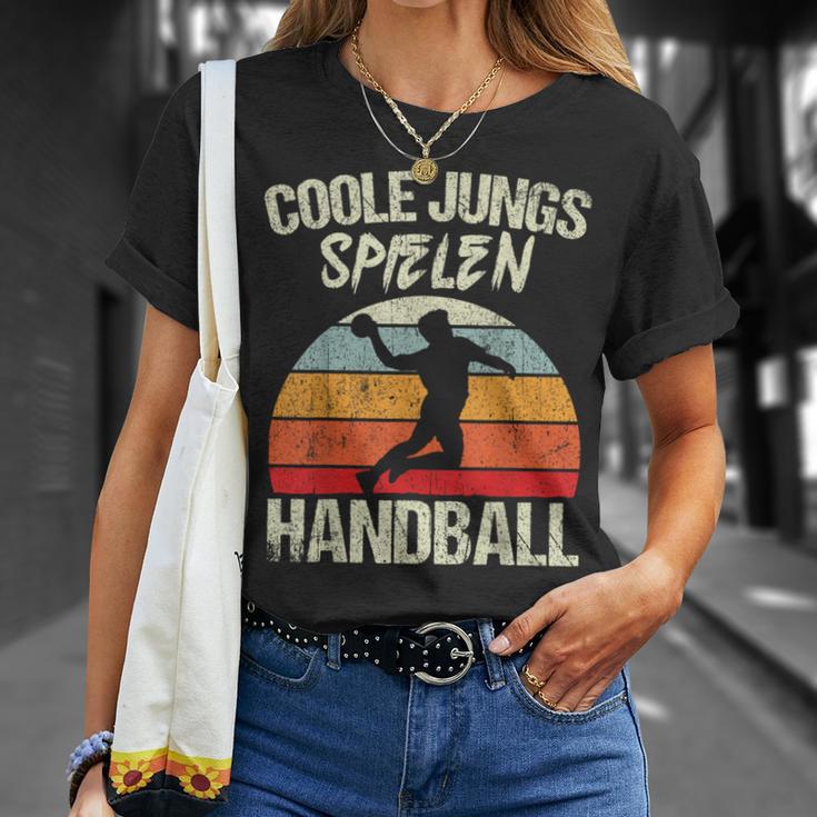 Cool Boys Playing Handball Handballer Boys Children's T-Shirt Geschenke für Sie