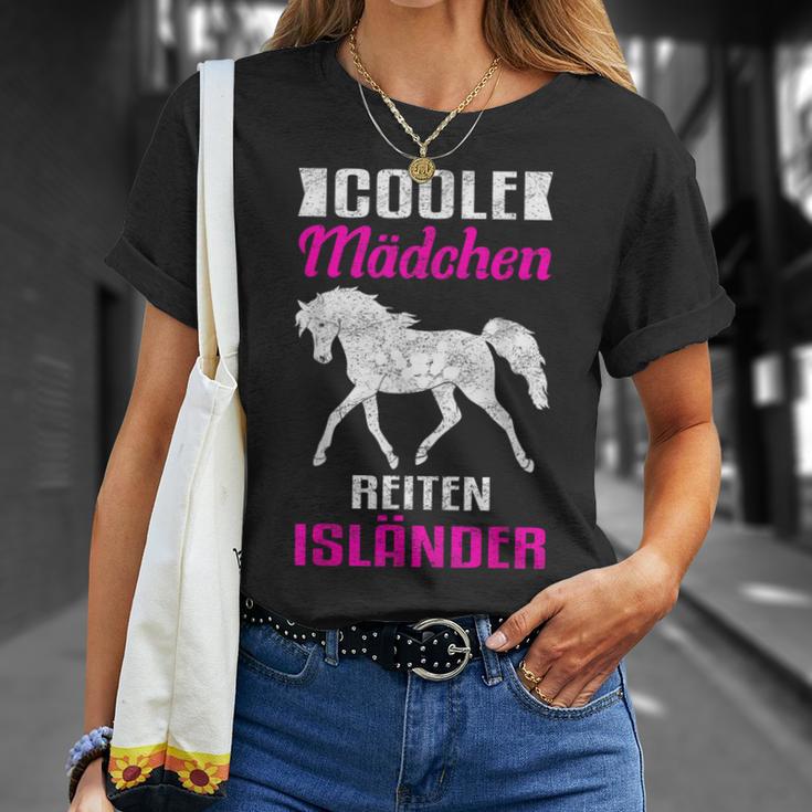 Cool Girls Riding Icelandic Horse T-Shirt Geschenke für Sie