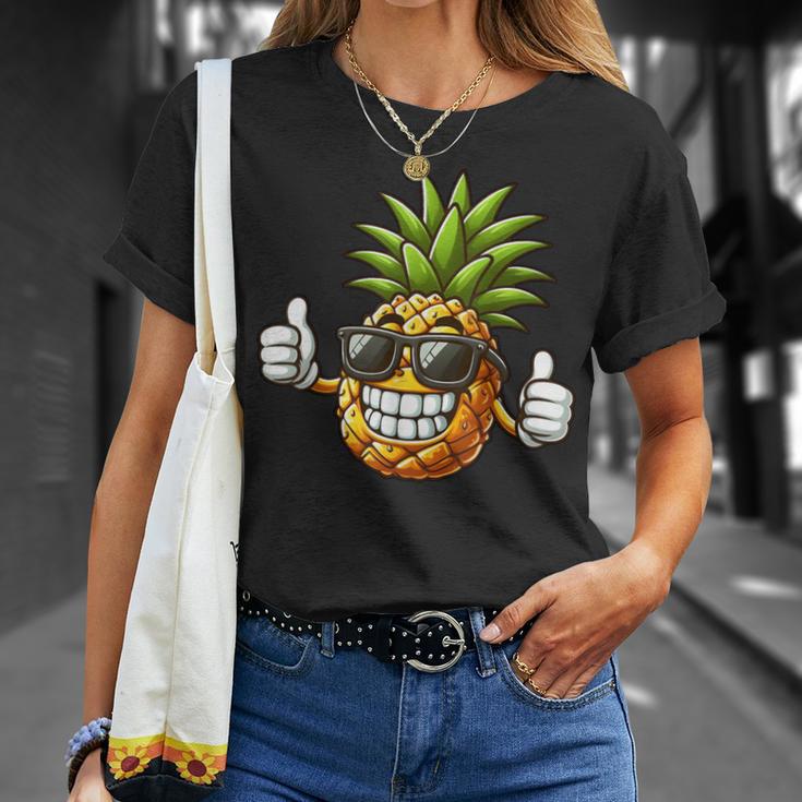 Cool Pineapple Wearing Sunglasses Fun Fruit T-Shirt Geschenke für Sie