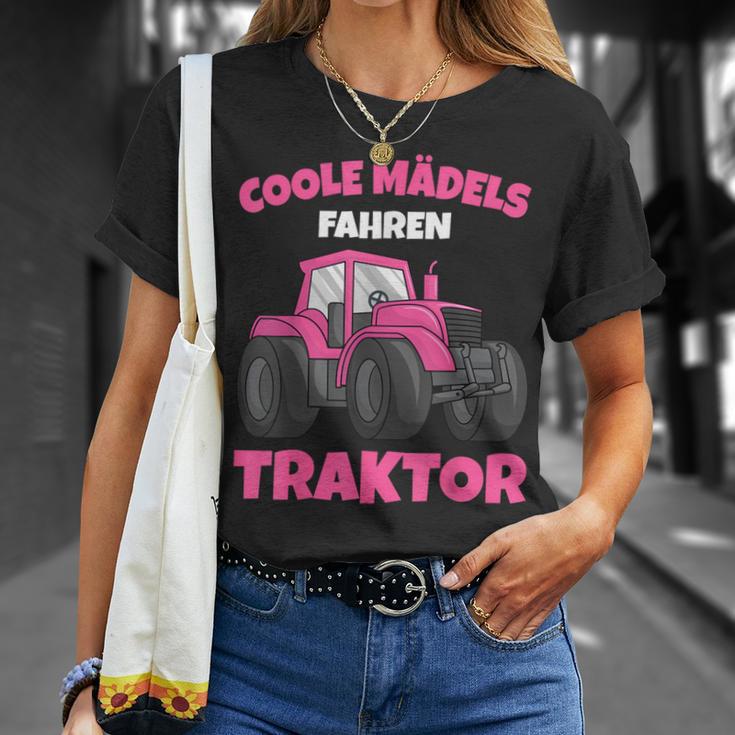 Coole Mädels Driving Tractor Children's Girls' T-Shirt Geschenke für Sie