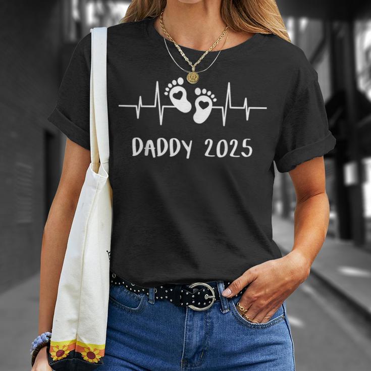 Daddy 2025 Heartbeat The Daddy Father's Day Birth Father T-Shirt Geschenke für Sie