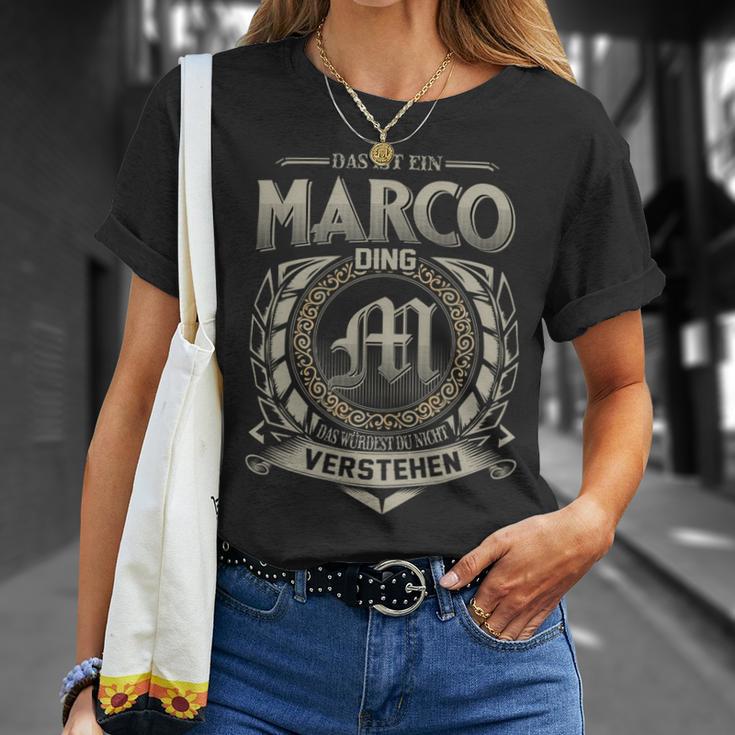 Das Ist Ein Marco Ding Marco Name T-Shirt Geschenke für Sie