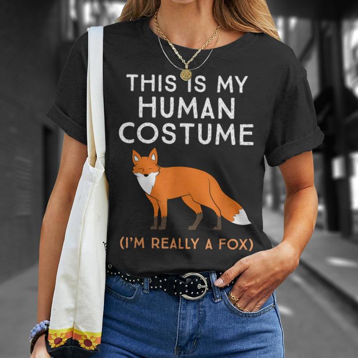 Das Ist Mein Menschen I'm Really A Fox T-Shirt Geschenke für Sie