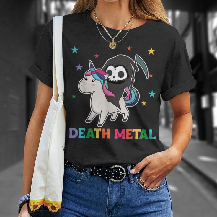 Death Metal Rock Music Death Riding Unicorn Unicorns T-Shirt Geschenke für Sie