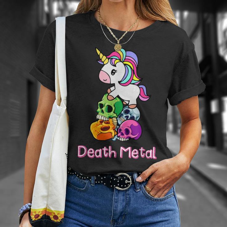 Death Metal Unicorn Cute Rock Metal Emo Alternative T-Shirt Geschenke für Sie