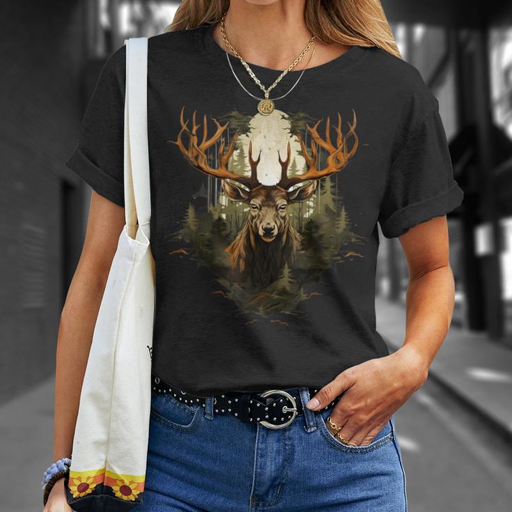 Deer Wildlife Nature Motif Animal Lovers Landscape Forest T-Shirt Geschenke für Sie