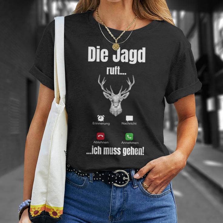 Die Hagd Call I Must Go Deer Hunter Forest T-Shirt Geschenke für Sie