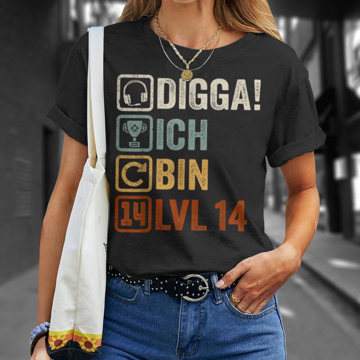 With Digga Ich Bin 14 Jahre Junge Geburtstag T-Shirt Geschenke für Sie