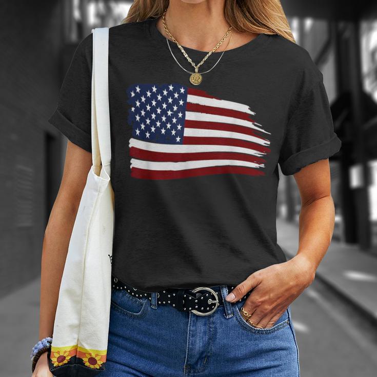 Distressed Us Usa Flag Stars And Stripes American T-Shirt Geschenke für Sie