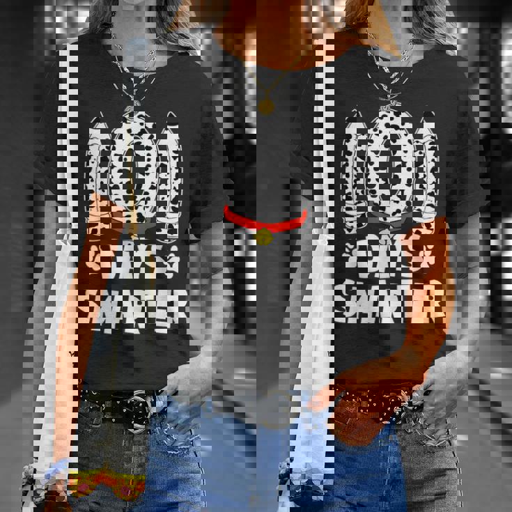 Dog Happy 101 Days School 100 Days Smarter Teacher Student T-Shirt Gifts for Her Dog Happy 101 Days School 100 Days Smarter Teacher Student T-Shirt Gifts for Her