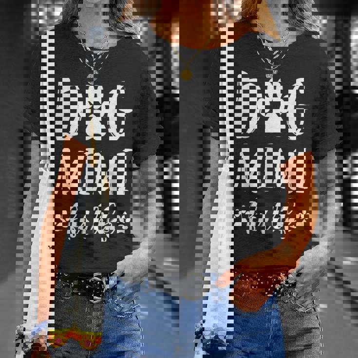 Dog Mimi Fur Life Grandma Dog Lover Mother's Day T-Shirt Gifts for Her