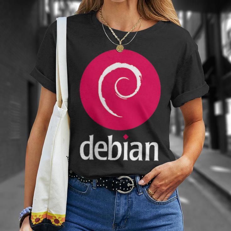 Double-Sided Debian Linux Software Of The Dedicated Community T-Shirt Geschenke für Sie