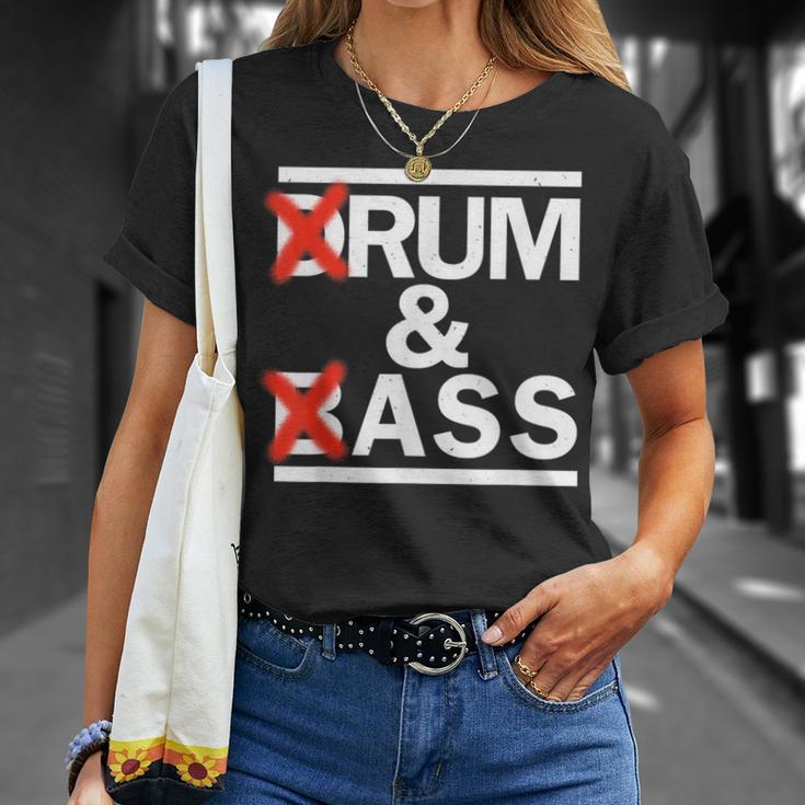 Drum & Bass Rum & Ass Rave Party Edm Dj House Music T-Shirt Geschenke für Sie