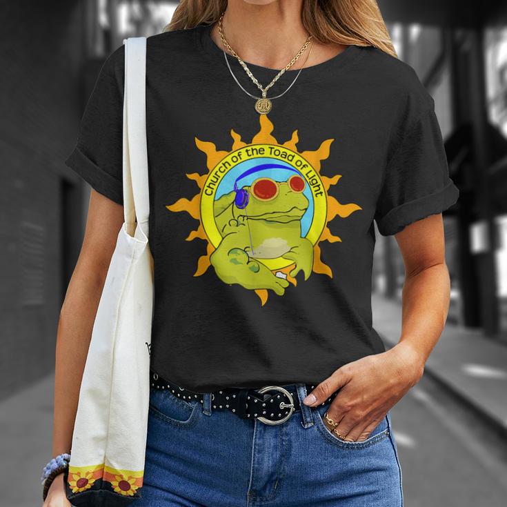 Grand T-shirt Vintage Rouge - Bufo Alvarius "L'église Du Crapaud De Lumière" - Taille L